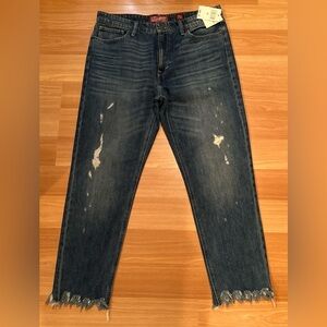 NWT Lucky Brand Sienna Slim Boyfriend Raw Hem Tag Size 10/30 Measures 34/26